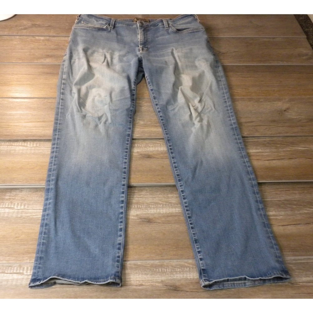 34 Heritage Courage Jeans Mens 40x34 Charisma Blue Denim Straight Faded Stretch